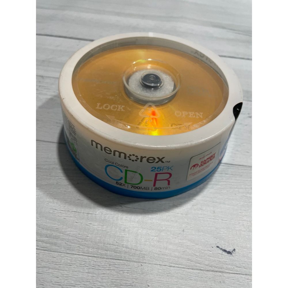 Memorex cool colors 25 pack CD-RW 80 mins NEW